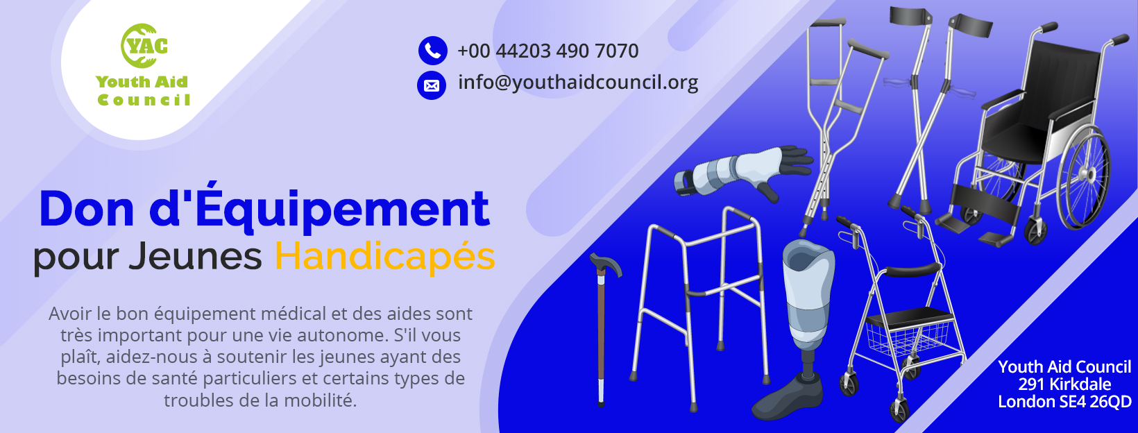 Faire un don d'équipement et d'aide aux personnes handicapées
